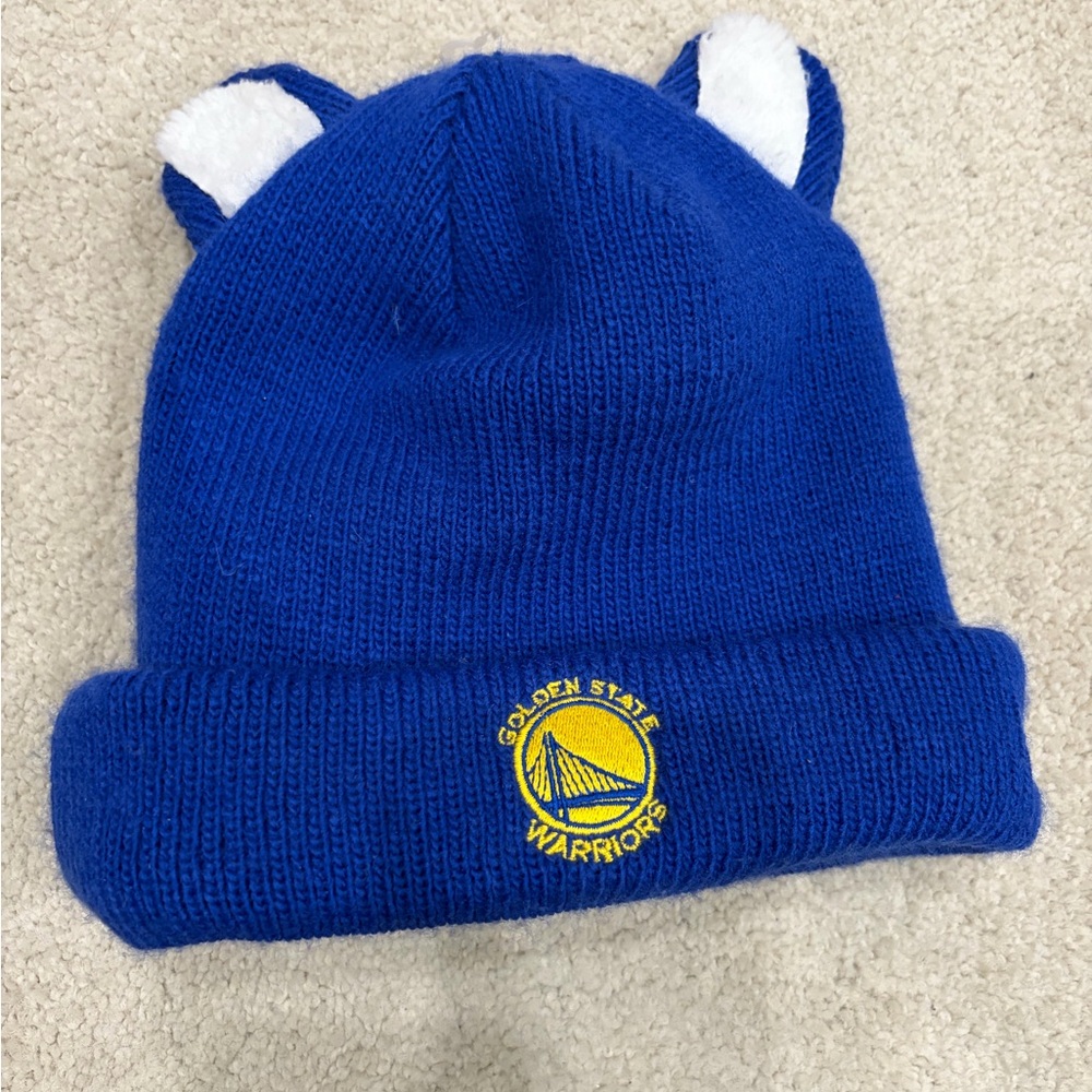 NWT New Era Kids Blue GS Warriors Beanie